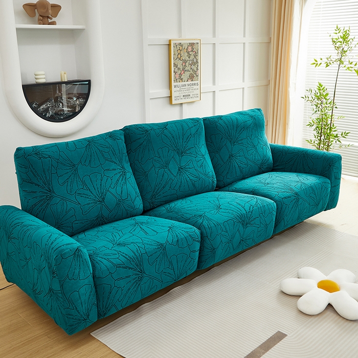 91家纺网 家纺一手货源 找家纺 （总）丝绮鹿 2025新款银杏叶系列-芝华士沙发套