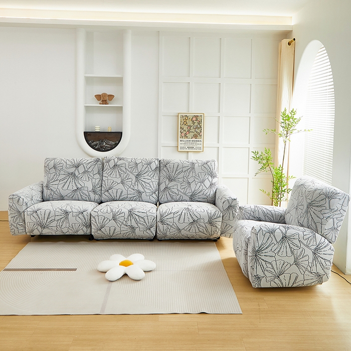 91家纺网 家纺一手货源 找家纺 （总）丝绮鹿 2025新款银杏叶系列-芝华士沙发套