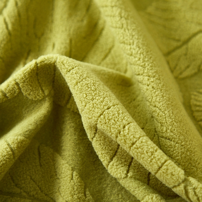 91家纺网 家纺一手货源 找家纺 丝绮鹿 2025新款富贵叶系列-沙发套松紧款（组合沙发图） 橄榄绿