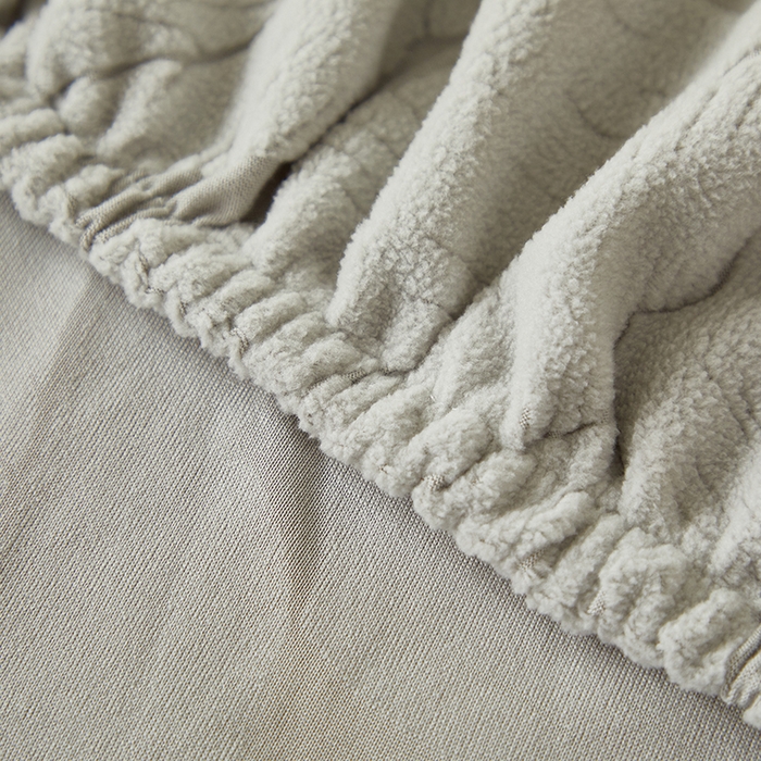 91家纺网 家纺一手货源 找家纺 丝绮鹿 2025新款富贵叶系列-沙发套松紧款（组合沙发图） 浅灰