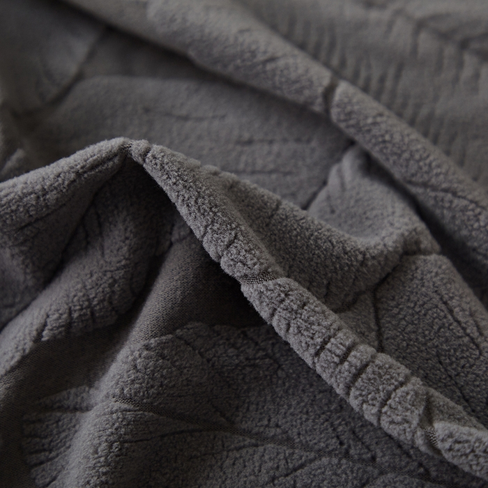 91家纺网 家纺一手货源 找家纺 丝绮鹿 2025新款富贵叶系列-沙发套松紧款（组合沙发图） 深灰