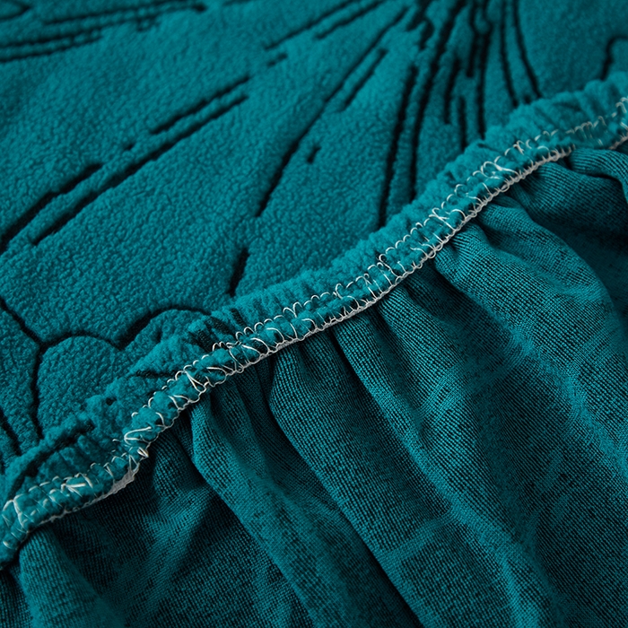 91家纺网 家纺一手货源 找家纺 （总）丝绮鹿 2025新款银杏叶系列-沙发套松紧款（组合沙发图）