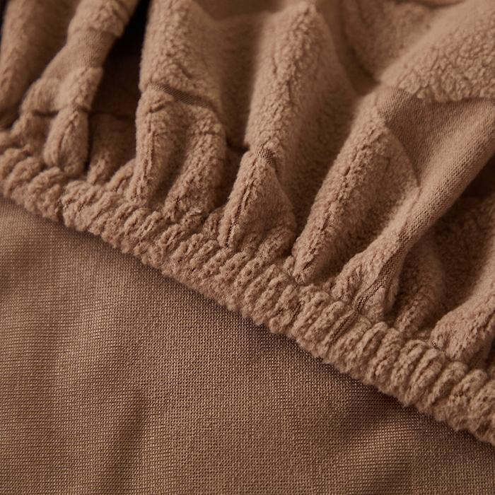 91家纺网 家纺一手货源 找家纺 丝绮鹿 2025新款富贵叶系列-沙发套松紧款（组合沙发图） 时尚咖