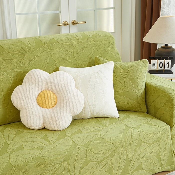 91家纺网 家纺一手货源 找家纺 （总）丝绮鹿 2025新款富贵叶系列-沙发套松紧款（贵妃图）