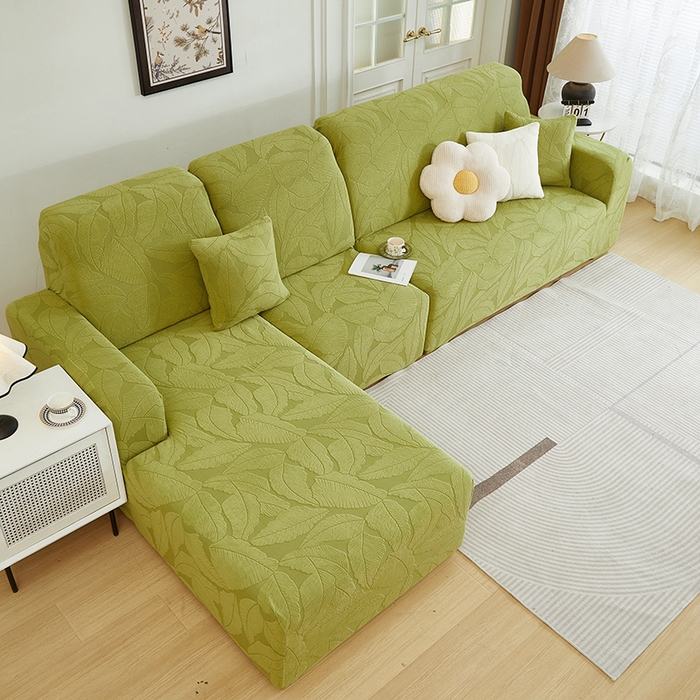 91家纺网 家纺一手货源 找家纺 （总）丝绮鹿 2025新款富贵叶系列-沙发套松紧款（贵妃图）