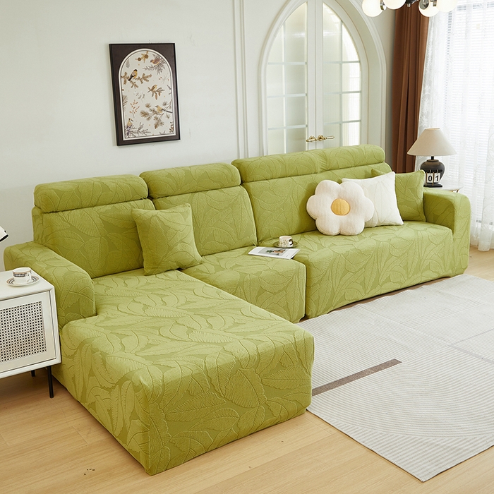 91家纺网 家纺一手货源 找家纺 （总）丝绮鹿 2025新款富贵叶系列-沙发套松紧款（贵妃图）