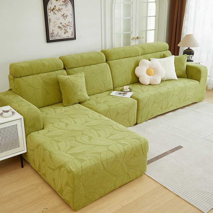 91家纺网 家纺一手货源 找家纺 （总）丝绮鹿 2025新款富贵叶系列-沙发套松紧款（贵妃图）