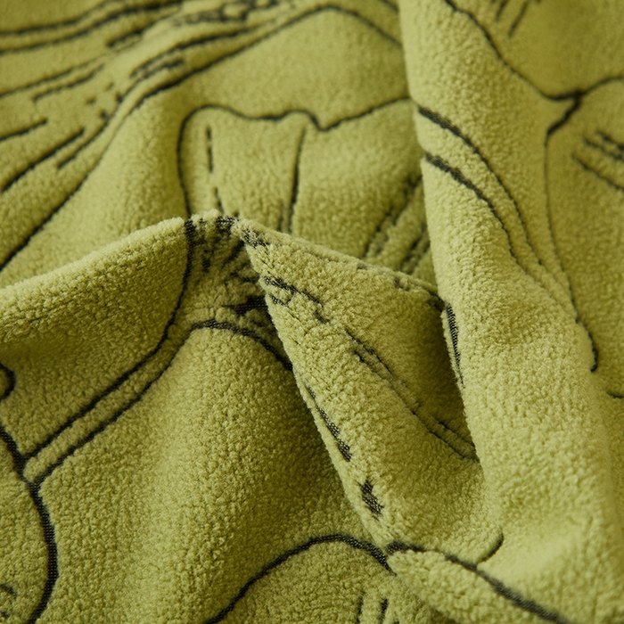 91家纺网 家纺一手货源 找家纺 丝绮鹿 2025新款银杏叶系列-沙发套松紧款（组合沙发图） 橄榄绿