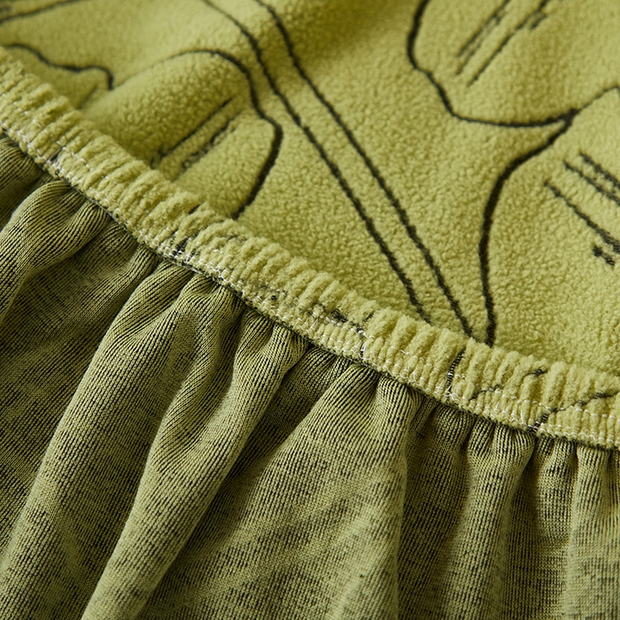 91家纺网 家纺一手货源 找家纺 丝绮鹿 2025新款银杏叶系列-沙发套松紧款（组合沙发图） 橄榄绿