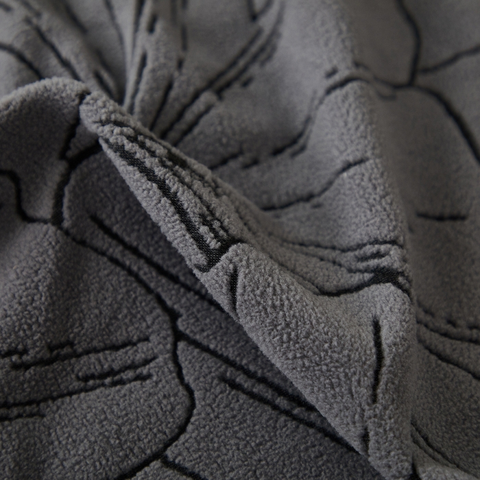 91家纺网 家纺一手货源 找家纺 丝绮鹿 2025新款银杏叶系列-沙发套松紧款（组合沙发图） 绅士灰