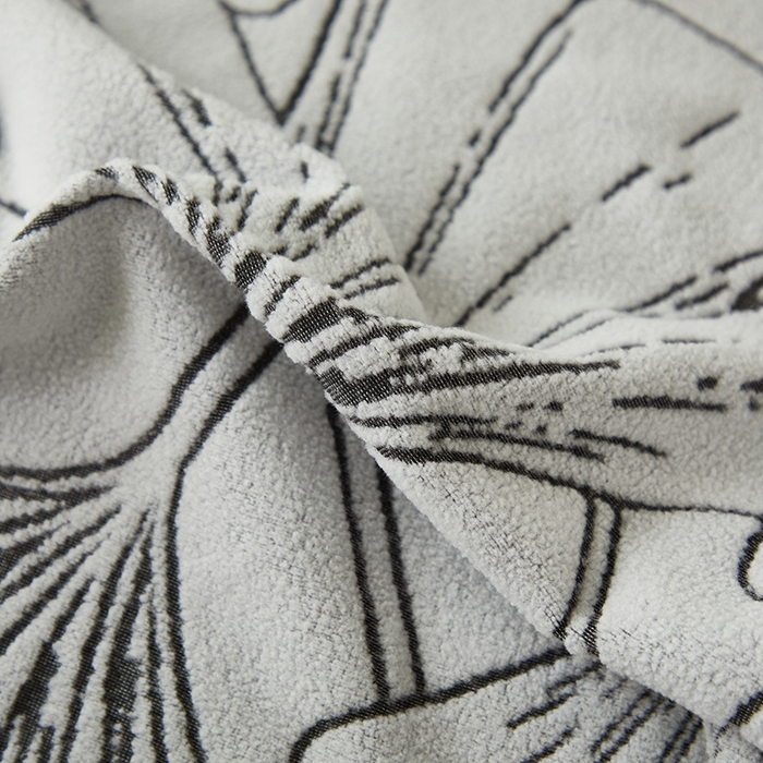 91家纺网 家纺一手货源 找家纺 丝绮鹿 2025新款银杏叶系列-沙发套松紧款（组合沙发图） 象牙白