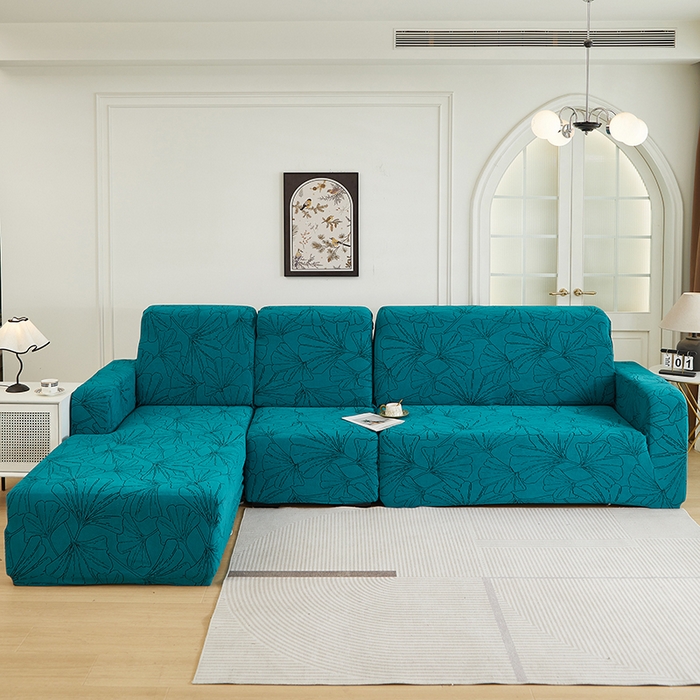 （总）丝绮鹿 2025新款银杏叶系列-沙发套松紧款（贵妃图）