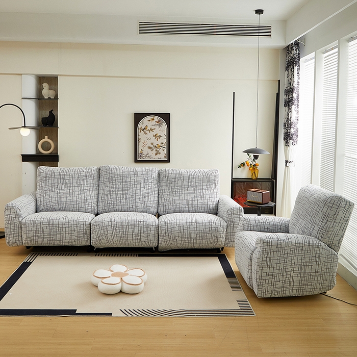 91家纺网 家纺一手货源 找家纺 丝绮鹿 2025新款极简系列-芝华士沙发套 极简灰