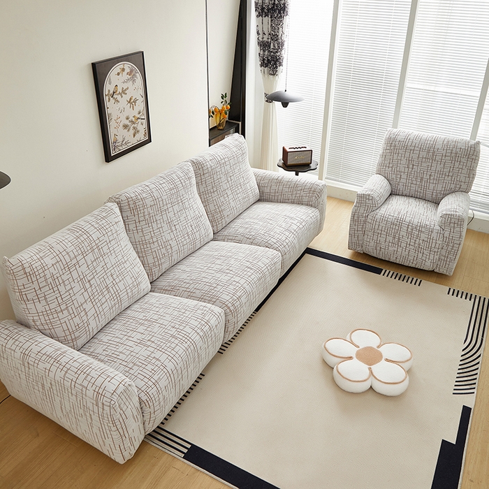 91家纺网 家纺一手货源 找家纺 丝绮鹿 2025新款极简系列-芝华士沙发套 极简-咖