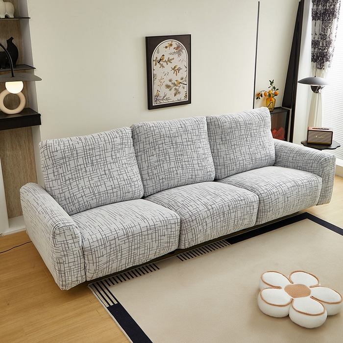 91家纺网 家纺一手货源 找家纺 丝绮鹿 2025新款极简系列-芝华士沙发套 极简灰