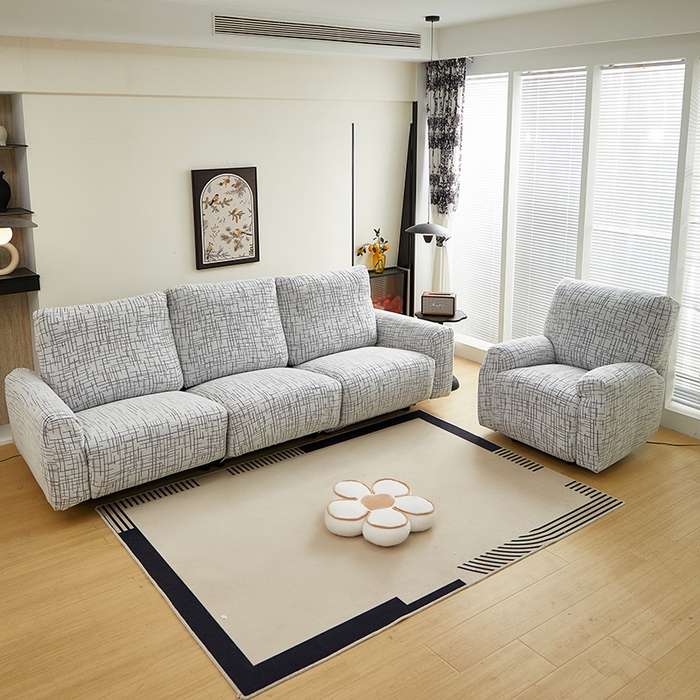 91家纺网 家纺一手货源 找家纺 丝绮鹿 2025新款极简系列-芝华士沙发套 极简灰