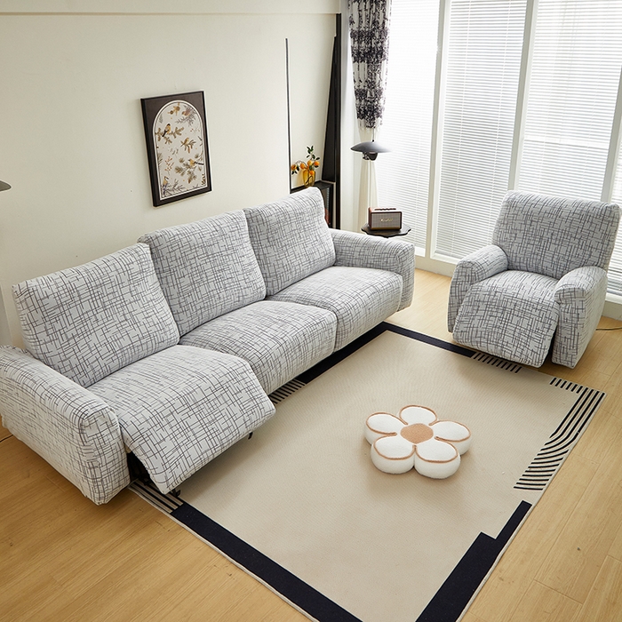 91家纺网 家纺一手货源 找家纺 丝绮鹿 2025新款极简系列-芝华士沙发套 极简灰