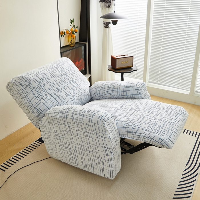 91家纺网 家纺一手货源 找家纺 丝绮鹿 2025新款极简系列-芝华士沙发套 极简蓝