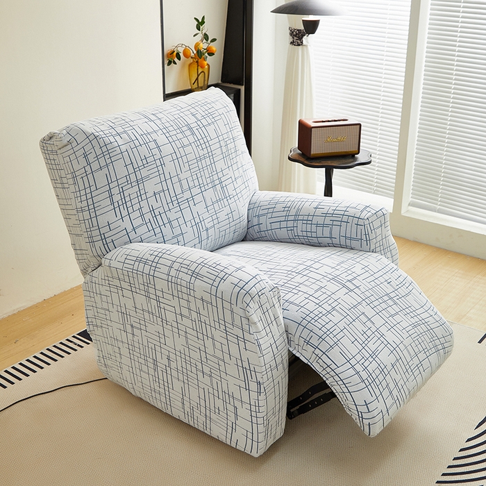 91家纺网 家纺一手货源 找家纺 丝绮鹿 2025新款极简系列-芝华士沙发套 极简蓝