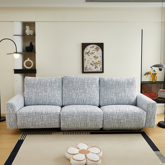 91家纺网 家纺一手货源 找家纺 丝绮鹿 2025新款极简系列-芝华士沙发套 极简蓝
