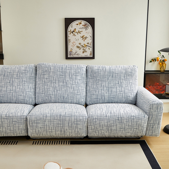 91家纺网 家纺一手货源 找家纺 丝绮鹿 2025新款极简系列-芝华士沙发套 极简蓝