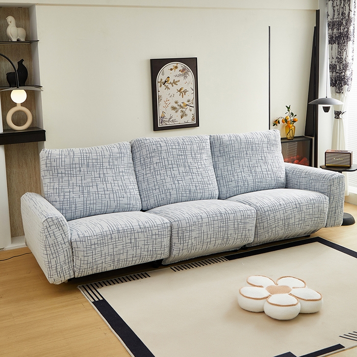 91家纺网 家纺一手货源 找家纺 丝绮鹿 2025新款极简系列-芝华士沙发套 极简蓝
