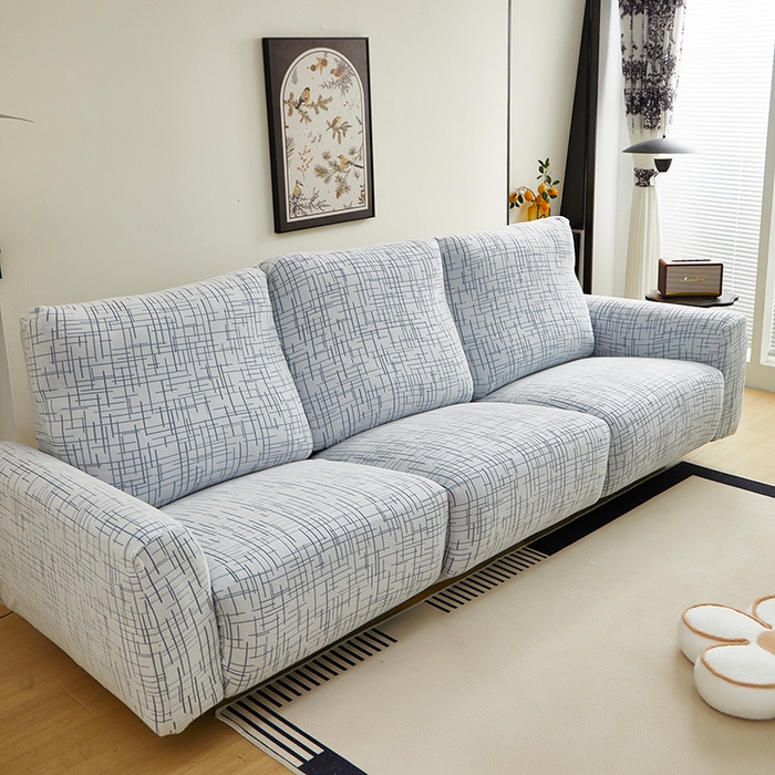 91家纺网 家纺一手货源 找家纺 丝绮鹿 2025新款极简系列-芝华士沙发套 极简蓝