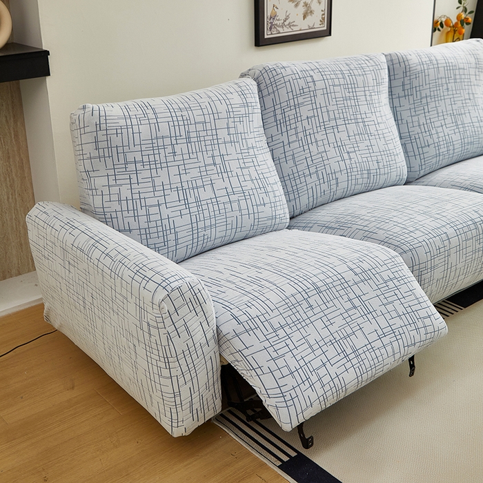 91家纺网 家纺一手货源 找家纺 丝绮鹿 2025新款极简系列-芝华士沙发套 极简蓝