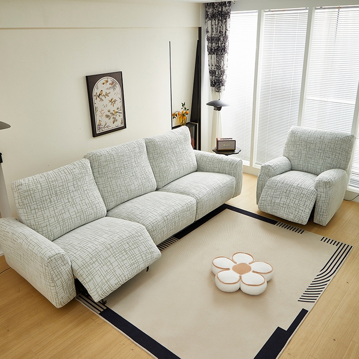 91家纺网 家纺一手货源 找家纺 丝绮鹿 2025新款极简系列-芝华士沙发套 极简绿