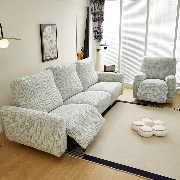 91家纺网 家纺一手货源 找家纺 丝绮鹿 2025新款极简系列-芝华士沙发套 极简绿