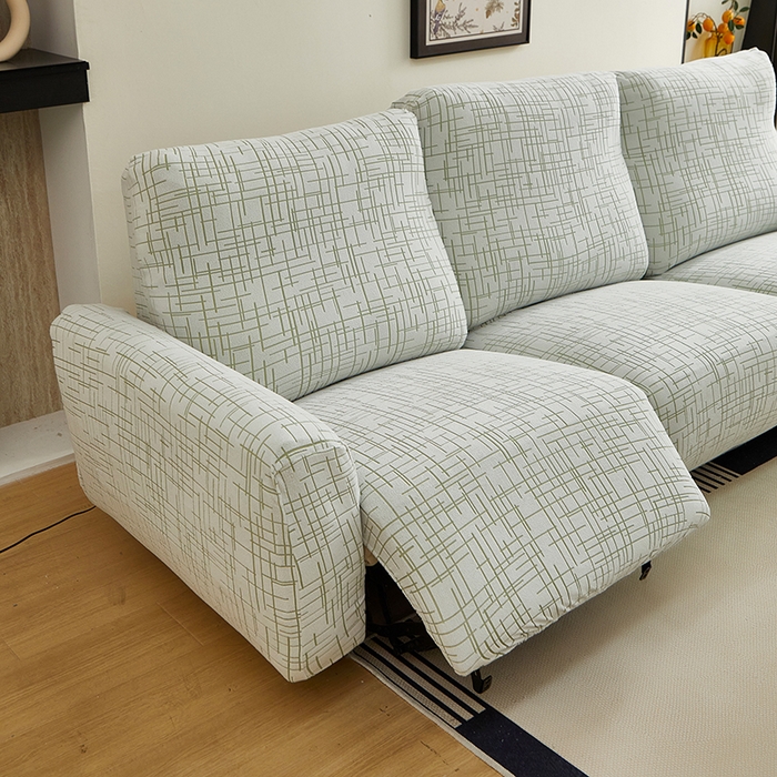 91家纺网 家纺一手货源 找家纺 丝绮鹿 2025新款极简系列-芝华士沙发套 极简绿