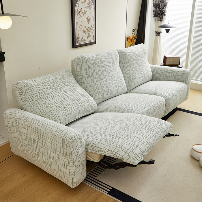 91家纺网 家纺一手货源 找家纺 丝绮鹿 2025新款极简系列-芝华士沙发套 极简绿