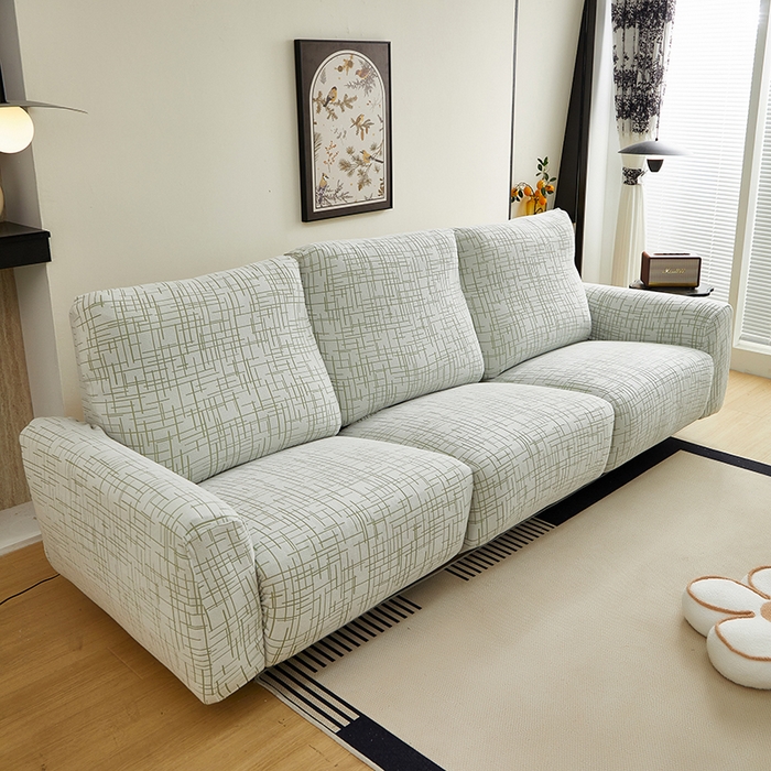 91家纺网 家纺一手货源 找家纺 丝绮鹿 2025新款极简系列-芝华士沙发套 极简绿