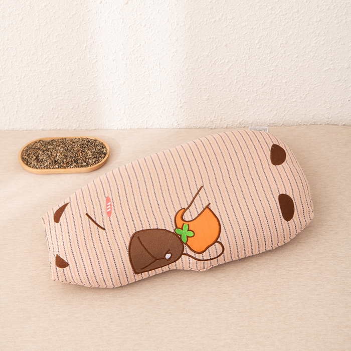 91家纺网 家纺一手货源 找家纺 芯洲 2025新款荞麦枕双层纱卡皮巴拉童趣可爱午睡抱枕枕头枕芯 卡皮巴拉-粉 52*30cm/只