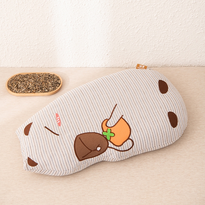 芯洲 2025新款荞麦枕双层纱卡皮巴拉童趣可爱午睡抱枕枕头枕芯 卡皮巴拉-灰 52*30cm/只