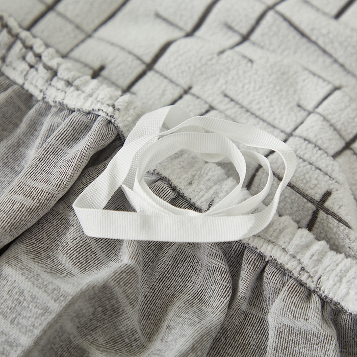 91家纺网 家纺一手货源 找家纺 丝绮鹿 2025新款极简系列-沙发套松紧款（组合沙发图） 极简-灰