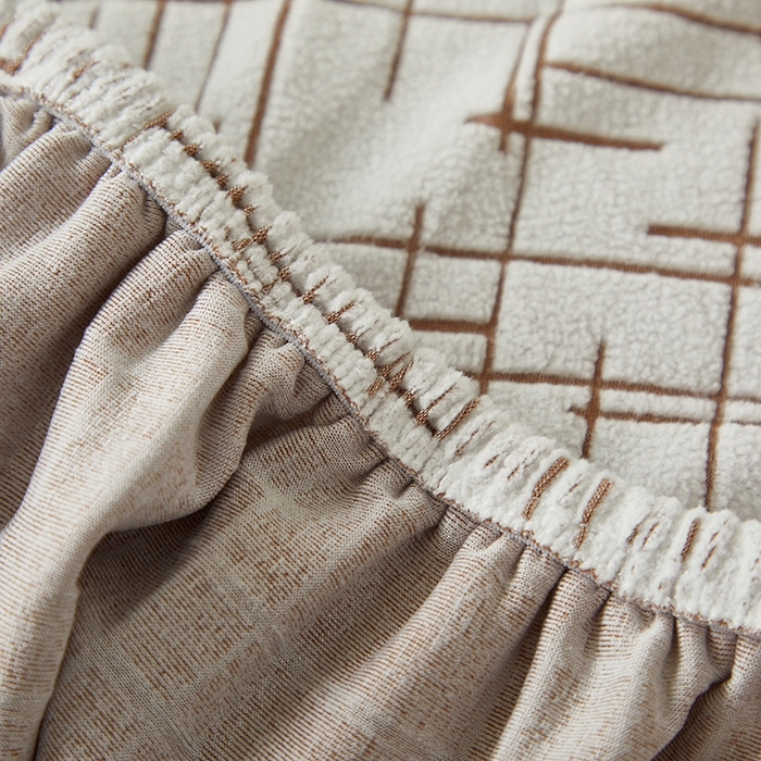 91家纺网 家纺一手货源 找家纺 丝绮鹿 2025新款极简系列-沙发套松紧款（组合沙发图） 极简-咖