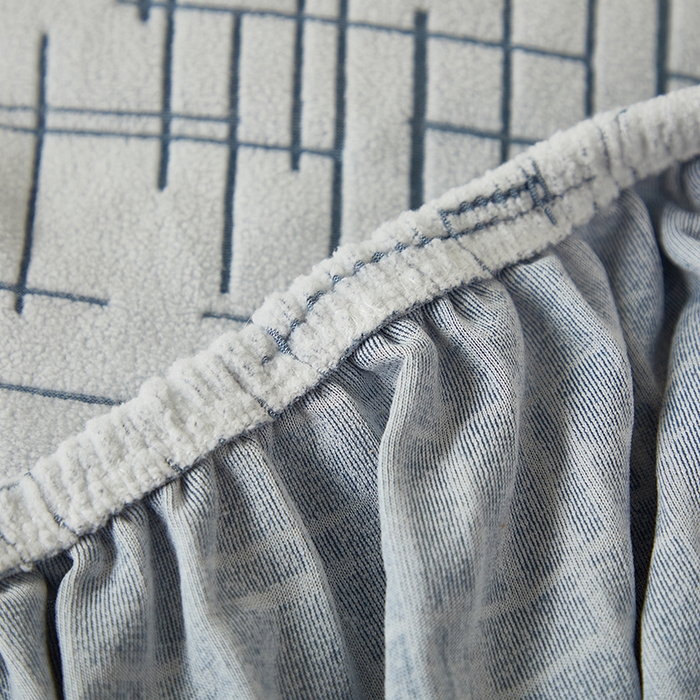 91家纺网 家纺一手货源 找家纺 丝绮鹿 2025新款极简系列-沙发套松紧款（组合沙发图） 极简-蓝