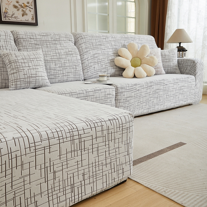 91家纺网 家纺一手货源 找家纺 （总）丝绮鹿 2025新款极简系列-沙发套松紧款（贵妃图）