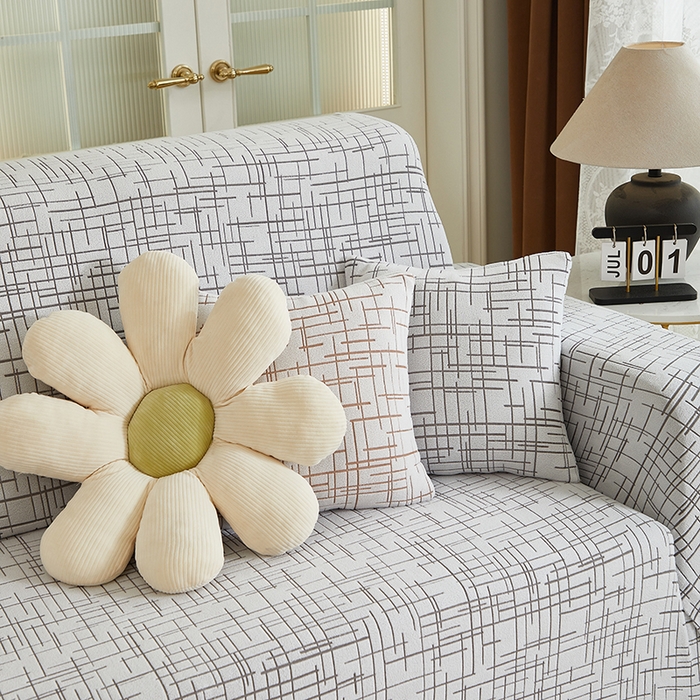 91家纺网 家纺一手货源 找家纺 （总）丝绮鹿 2025新款极简系列-沙发套松紧款（贵妃图）