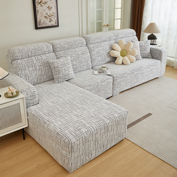 91家纺网 家纺一手货源 找家纺 （总）丝绮鹿 2025新款极简系列-沙发套松紧款（贵妃图）