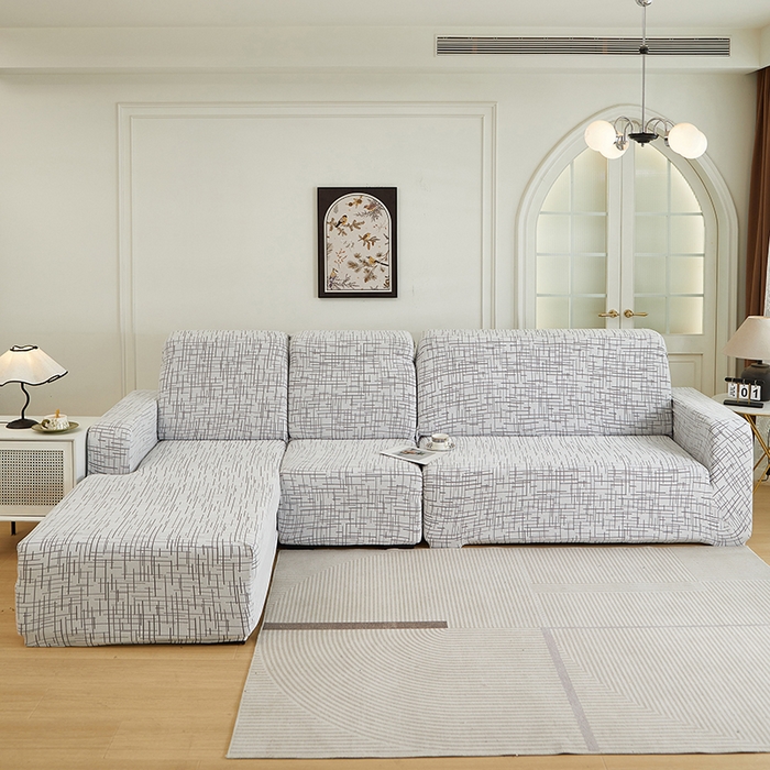 91家纺网 家纺一手货源 找家纺 （总）丝绮鹿 2025新款极简系列-沙发套松紧款（贵妃图）