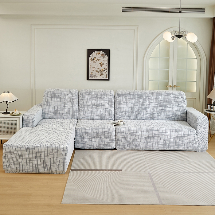 91家纺网 家纺一手货源 找家纺 （总）丝绮鹿 2025新款极简系列-沙发套松紧款（贵妃图）