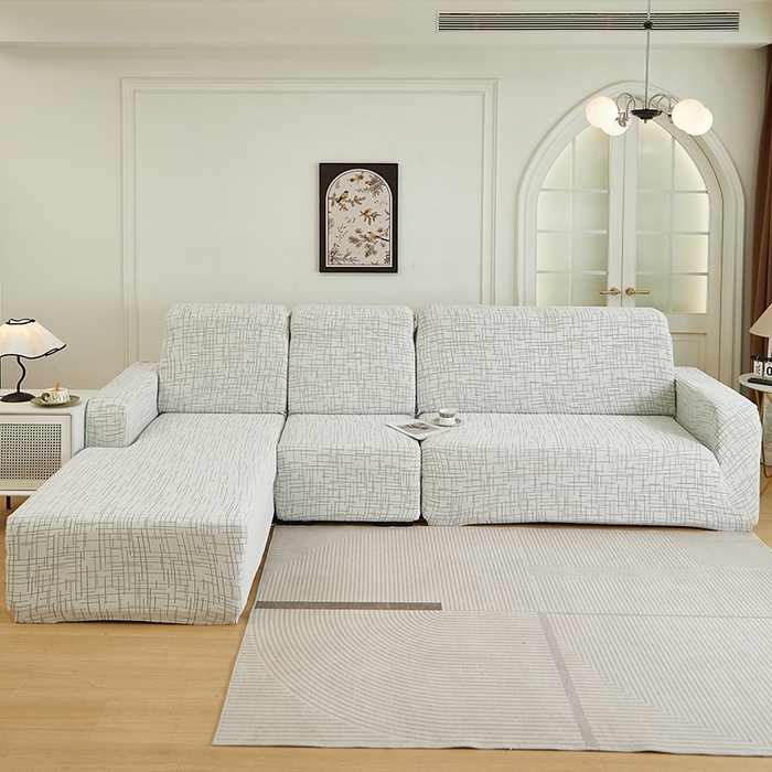 91家纺网 家纺一手货源 找家纺 （总）丝绮鹿 2025新款极简系列-沙发套松紧款（贵妃图）