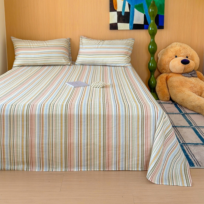 （总）感遇家纺 2025新款全棉双层纱单品床单床笠枕套-单床单