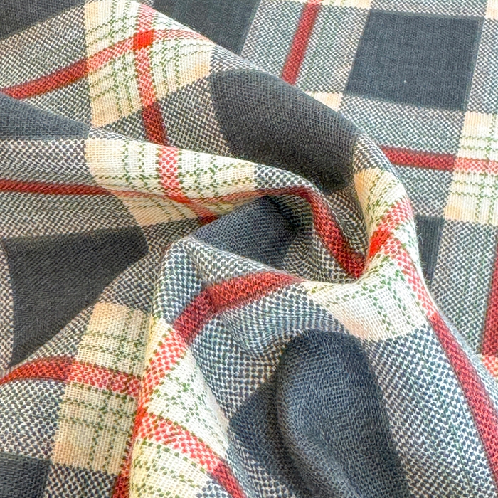 91家纺网 家纺一手货源 找家纺 2025新款全棉双层纱单品床单床笠枕套-单床单 复古格