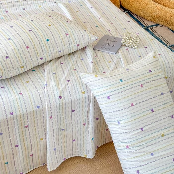 91家纺网 家纺一手货源 找家纺 2025新款全棉双层纱单品床单床笠枕套-单床单 简爱