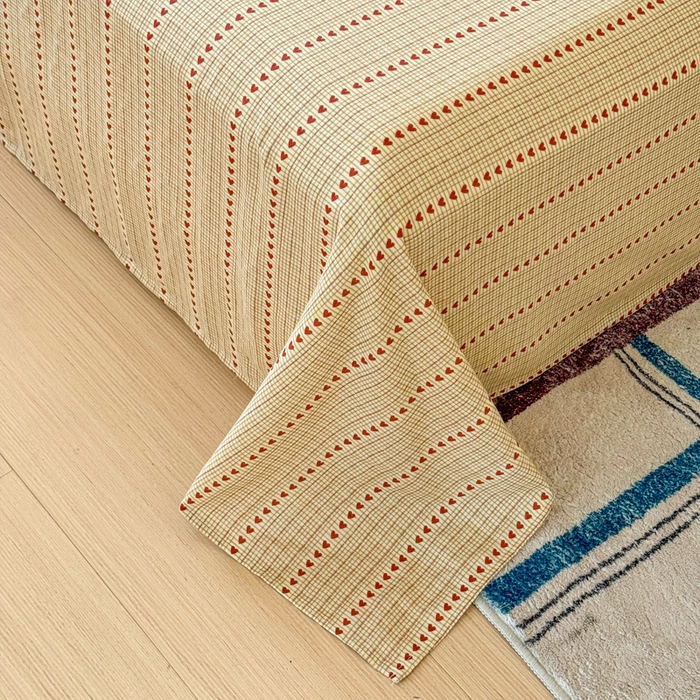 91家纺网 家纺一手货源 找家纺 2025新款全棉双层纱单品床单床笠枕套-单床单 摩卡