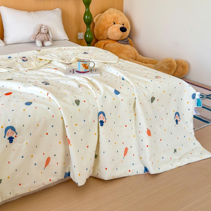 91家纺网 家纺一手货源 找家纺 （总）感遇家纺 2025新款全棉印花夏凉被