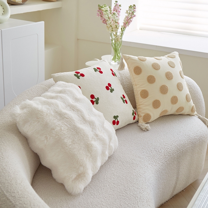 91家纺网 家纺一手货源 找家纺 乐坊 2025新款棉麻花式抱枕 组合图仅供展示